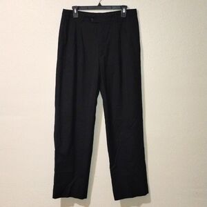 Hagar brand size 32x32 black pinstriped dress slacks in excellent new condition
